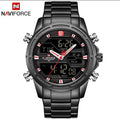 Montre-bracelet homme, Montres analogiques et numériques étanches multifonctions en acier inoxydable pour homme, Cadeau parfait