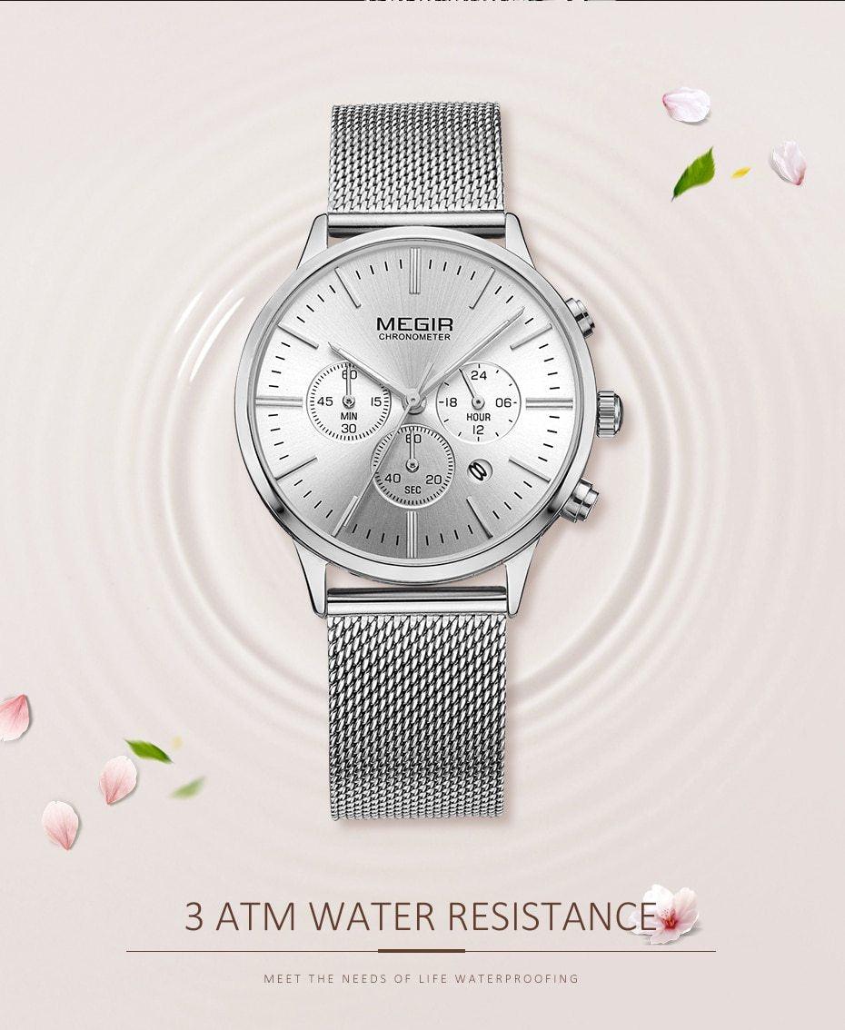 Nouvelles Montres Pour Femmes Dorées À La Mode Luxe Quartz Sport Étanche Montre-Bracelet Style Rond