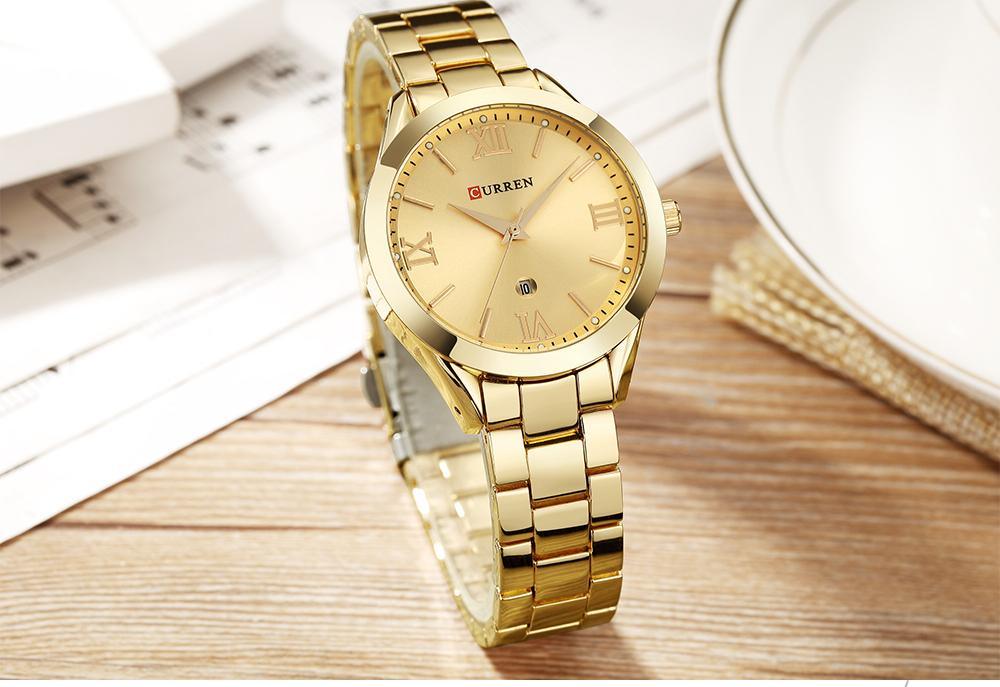 Montre-bracelet de luxe classique et élégante, étanche, pour femme, avec grands chiffres et affichage de la date – un excellent cadeau