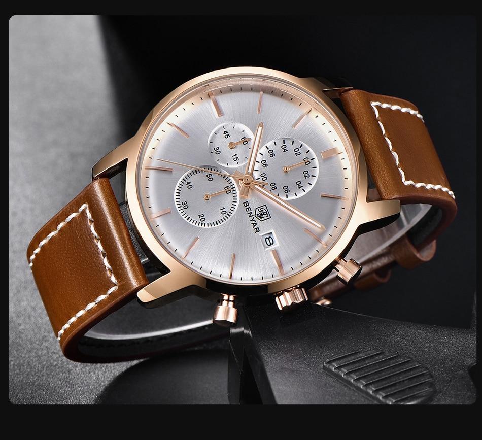 Montre homme d'affaires en acier 2021, montre-bracelet décontractée de luxe à quartz étanche en cuir pour homme