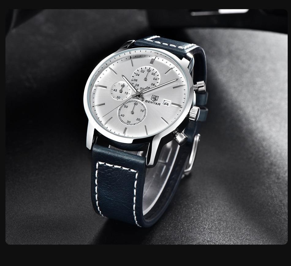 Montre homme d'affaires en acier 2021, montre-bracelet décontractée de luxe à quartz étanche en cuir pour homme