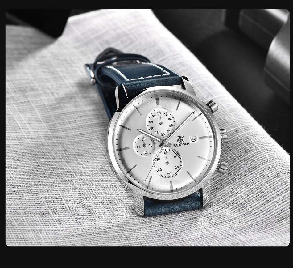 Montre homme d'affaires en acier 2021, montre-bracelet décontractée de luxe à quartz étanche en cuir pour homme