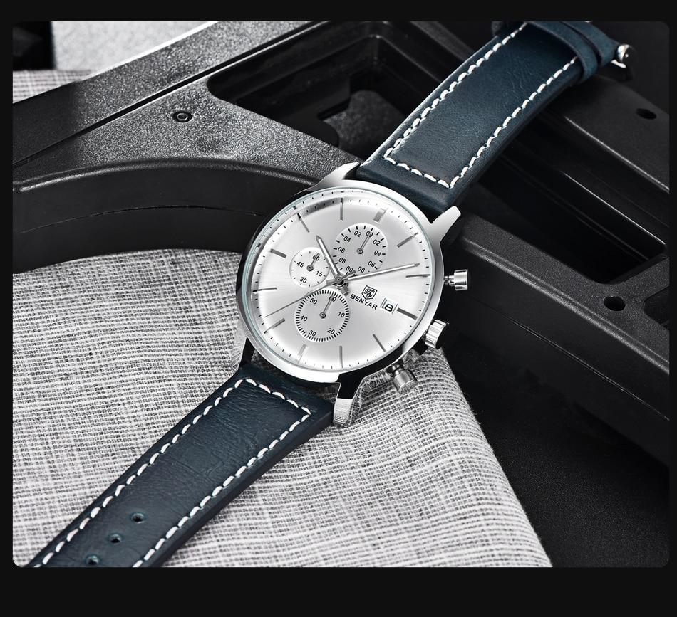 Montre homme d'affaires en acier 2021, montre-bracelet décontractée de luxe à quartz étanche en cuir pour homme