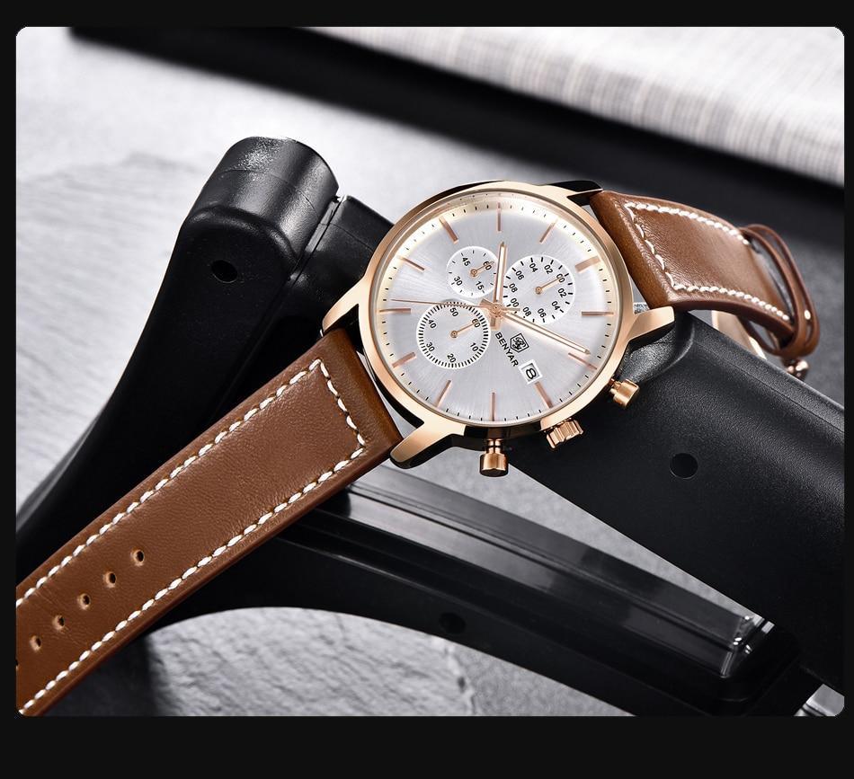 Montre homme d'affaires en acier 2021, montre-bracelet décontractée de luxe à quartz étanche en cuir pour homme