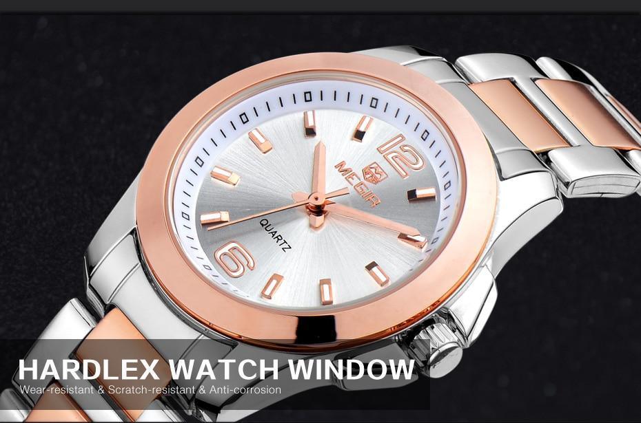 Montres de luxe pour femmes Or Rose Élégant Moderne Étanche Analogique Design Stylé Pour Femmes