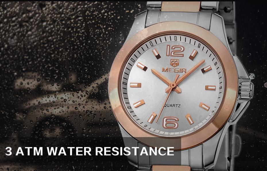 Montres de luxe pour femmes Or Rose Élégant Moderne Étanche Analogique Design Stylé Pour Femmes