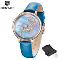 Montre Ronde Luxe Femme Simple Analogique Quartz Élégante Bracelet Maille Acier Inoxydable Montre-Bracelet Tendance pour Femme