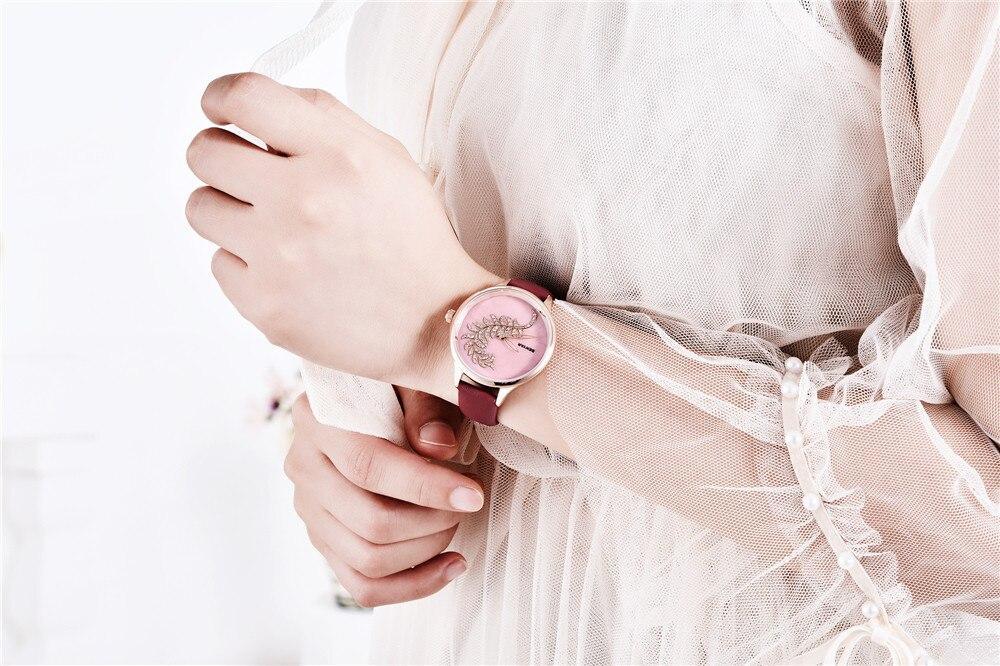 Montre Ronde Luxe Femme Simple Analogique Quartz Élégante Bracelet Maille Acier Inoxydable Montre-Bracelet Tendance pour Femme
