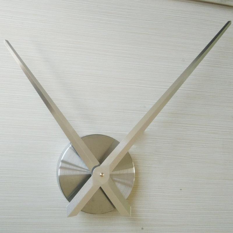 Nouveau Mouvement d'Horloge Murale Autocollants Muraux en Acrylique Miroir Aiguilles d'Horloge 3D Grand Mouvement d'Horloge Design Unique Cadran en Métal Quartz Aiguille Décoration Maison Salon