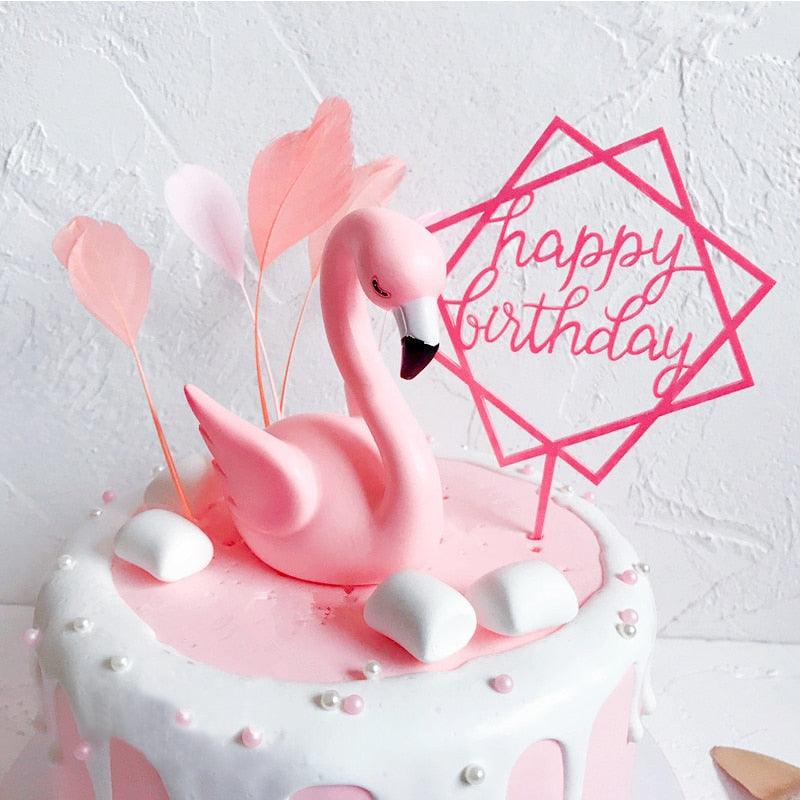 Décoration de gâteau Joyeux Anniversaire, Doré, en acrylique, pour gâteau d'anniversaire, Décoration de gâteau Joyeux Anniversaire, en acrylique, avec lettres, pour fournitures de fête, décorations de gâteau Joyeux Anniversaire Noires.