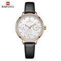 Montre de luxe élégante pour femme avec double zircon et deux chronomètres jour et date