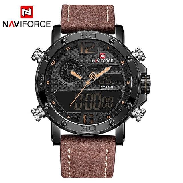 Montre multifonction numérique et analogique étanche de sport pour homme Excellent design Cadeau parfait