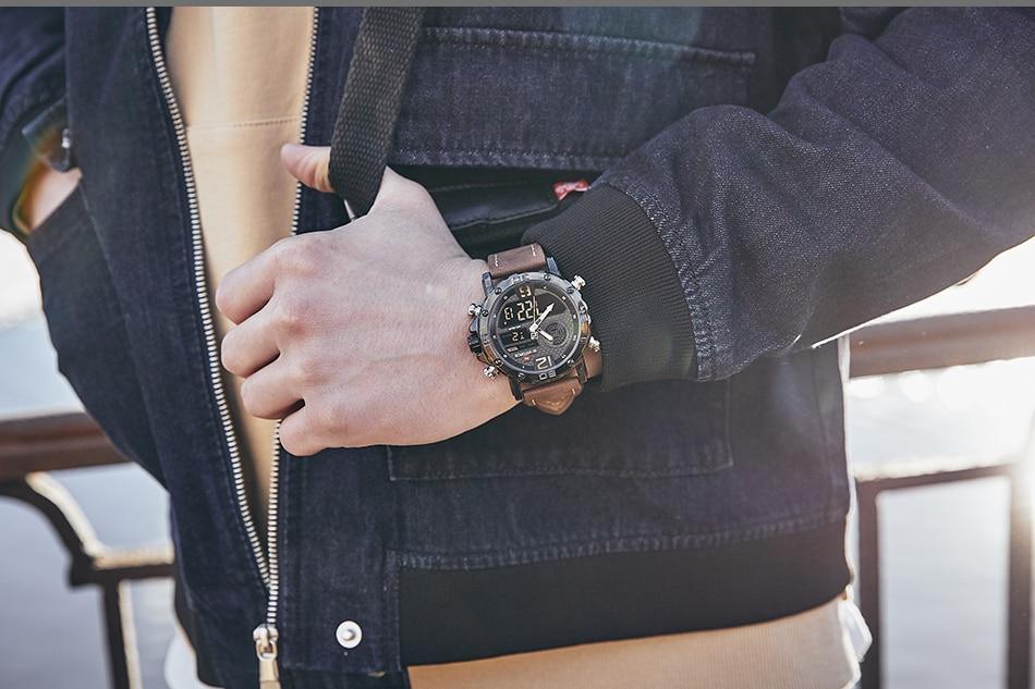Montre multifonction numérique et analogique étanche de sport pour homme Excellent design Cadeau parfait