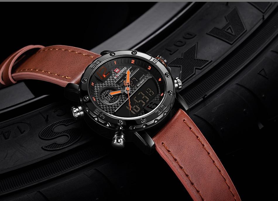 Montre multifonction numérique et analogique étanche de sport pour homme Excellent design Cadeau parfait