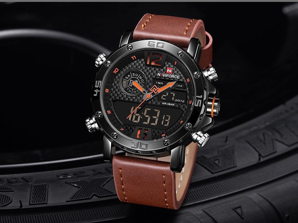 Montre multifonction numérique et analogique étanche de sport pour homme Excellent design Cadeau parfait