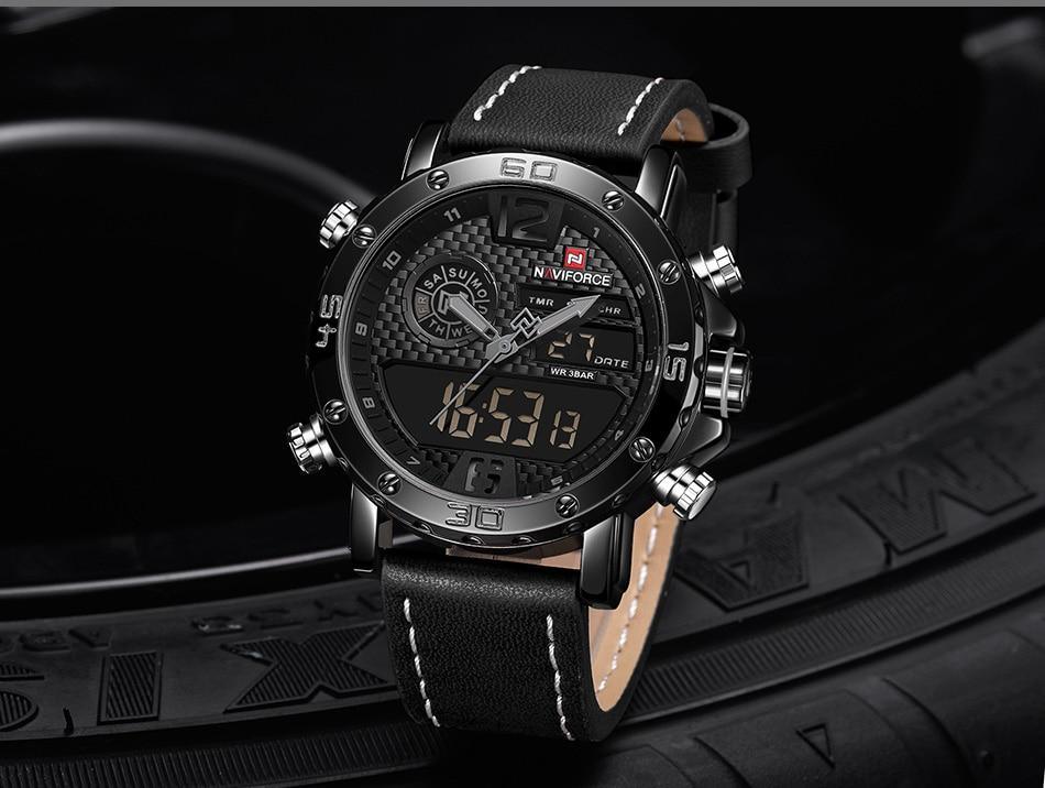 Montre multifonction numérique et analogique étanche de sport pour homme Excellent design Cadeau parfait