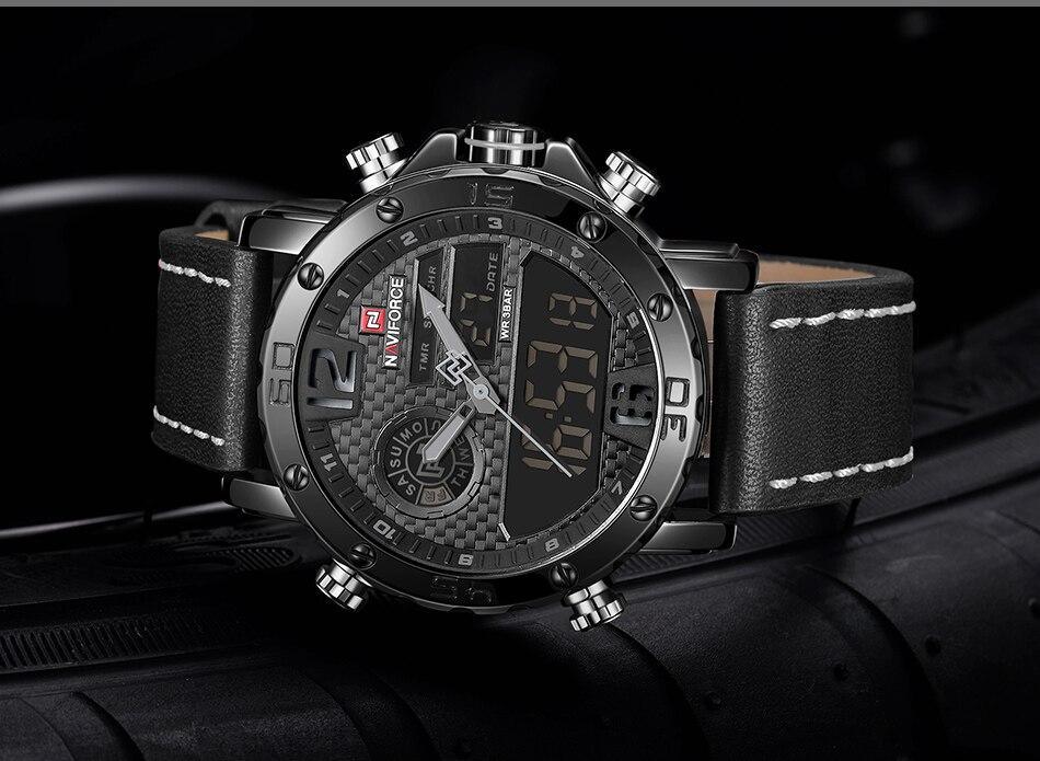 Montre multifonction numérique et analogique étanche de sport pour homme Excellent design Cadeau parfait
