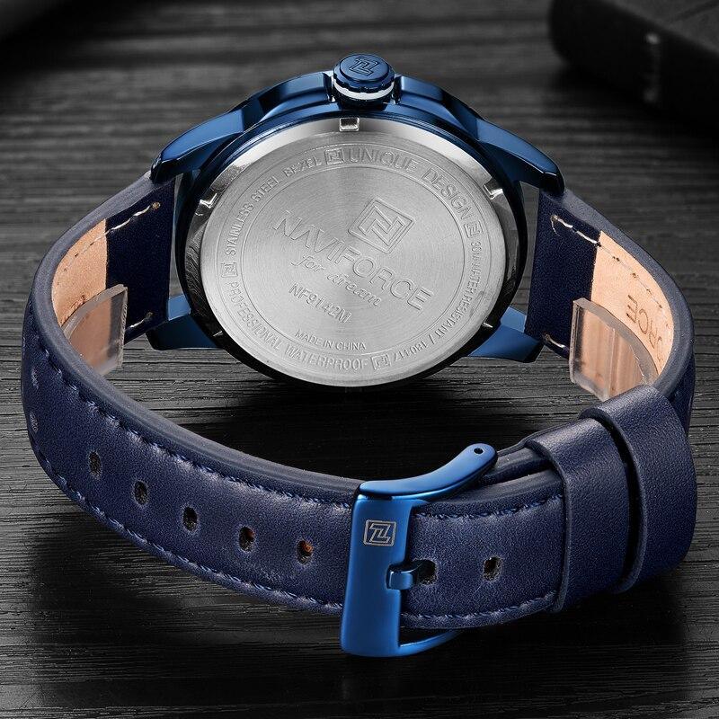 Montres de sport pour homme Montre étanche analogique à quartz Bracelet en cuir Calendrier Date Montre-bracelet unique Cadeau parfait