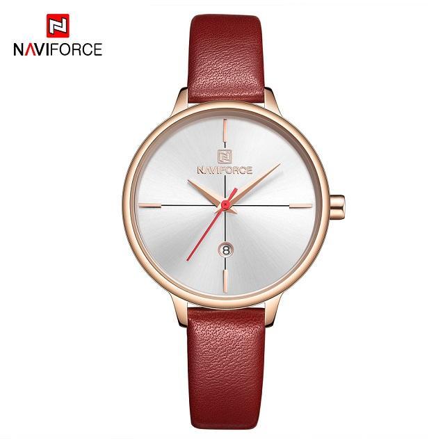 Montre de Luxe Femme avec Bracelets en Cuir Boîtier en Acier Brillant Verre Anti-rayures Design Unique Cadeau Parfait
