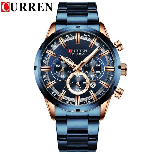 Montre de sport étanche en acier inoxydable pour homme avec chronomètre et affichage de la date spécial, design unique, cadeau parfait