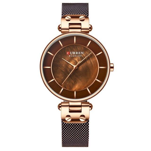 Montres de luxe pour femmes avec un excellent arrière-plan et des designs en zircon, montre-bracelet de style professionnel, cadeau parfait pour elle