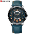 Montre Sport Étanche Homme Avec Bracelets en Cuir et Grands Chiffres Détails Design Unique Cadeau Parfait