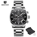 Montre Homme Luxe Sport Acier Design Affaires Bracelet Cuir Montre-bracelet Militaire Quartz