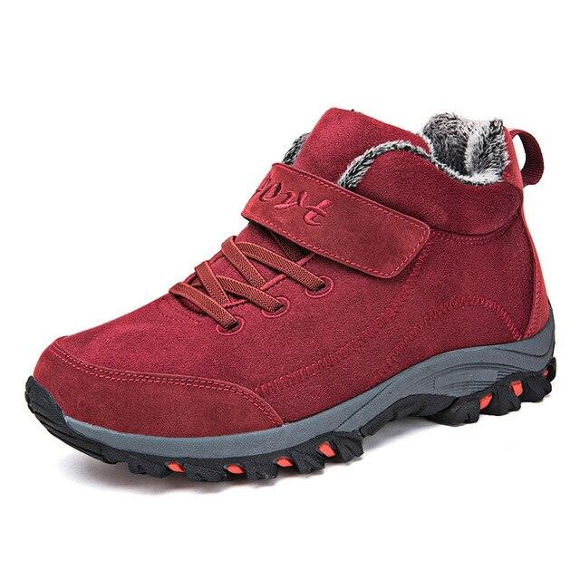Bottes d'hiver imperméables pour hommes avec fourrure, chaudes, pour la neige, pour hommes et femmes, bottes de travail décontractées d'hiver, chaussures montantes, bottes de neige d'hiver, bottes d'hiver chaudes fourrées, bottines imperméables.
