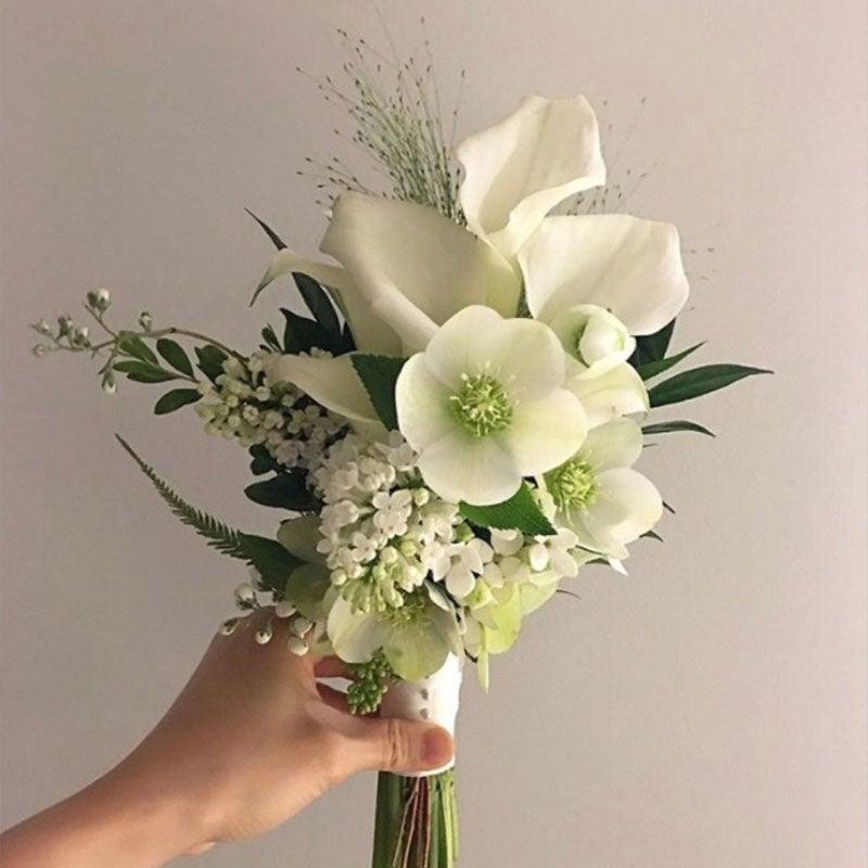10 Pcs de Haute Qualité Calla Lily Artificielles "Real Touch" Bouquet pour Mariage Mariée Maison Cuisine Table Décoration Fleur Décoration Maison