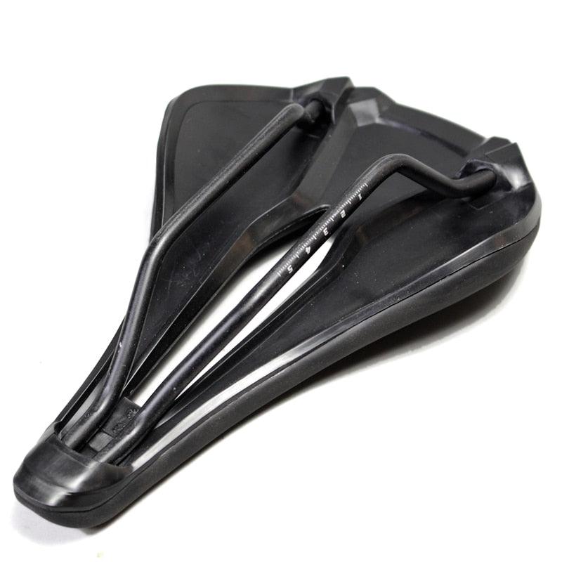 Selle de vélo de sport Selle de vélo de route VTT Selle de course en PU Coussin de siège souple et respirant Suspension Gel Selle de vélo respirante Siège de vélo confortable Conception ergonomique Adapté au VTT et au vélo de route
