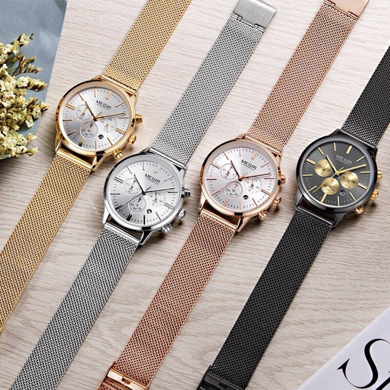 Montre-bracelet multifonction pour femmes, noire, de luxe, à quartz, style professionnel, avec bracelet en acier inoxydable