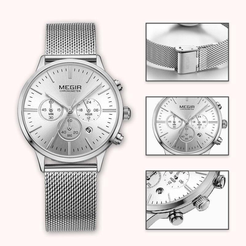 Montre-bracelet multifonction pour femmes, noire, de luxe, à quartz, style professionnel, avec bracelet en acier inoxydable
