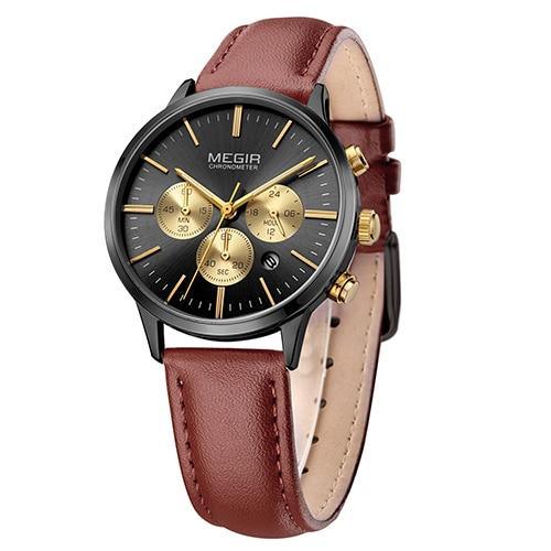 Montre-bracelet multifonction pour femmes, noire, de luxe, à quartz, style professionnel, avec bracelet en acier inoxydable