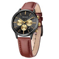 Montre-bracelet multifonction pour femmes, noire, de luxe, à quartz, style professionnel, avec bracelet en acier inoxydable
