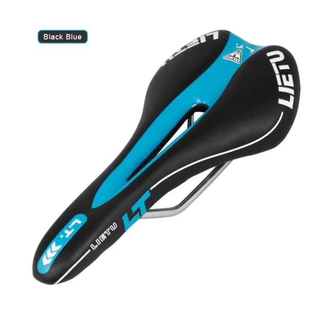 Nouvelle selle de vélo ergonomique, siège perforé pour vélo de route, rembourrage en mousse, texture cuir PU, rails en acier, accessoires de vélo, selle de VTT confortable, sièges de vélo en mousse à mémoire de forme pour hommes