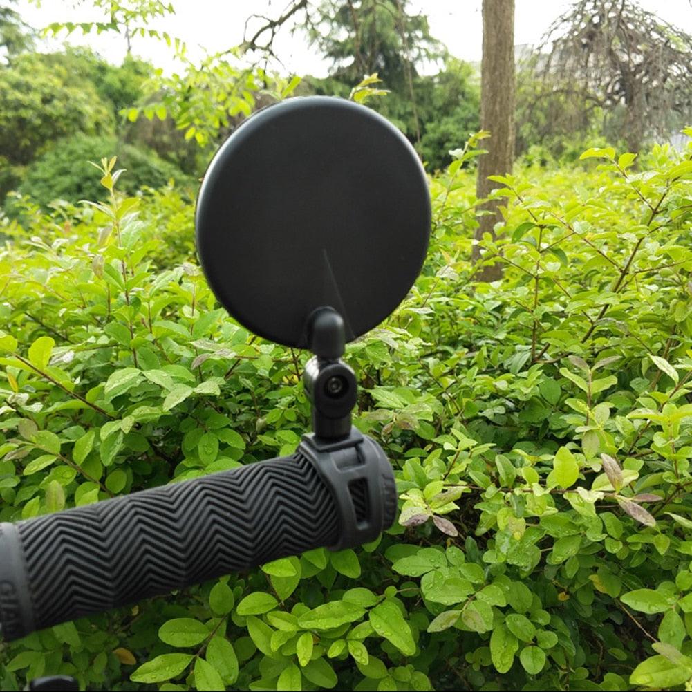 Rétroviseurs de vélo ronds pour guidon, rétroviseurs arrière de cyclisme en silicone avec miroir convexe grand angle, rétroviseurs de sécurité réglables et rotatifs pour VTT et vélo de route