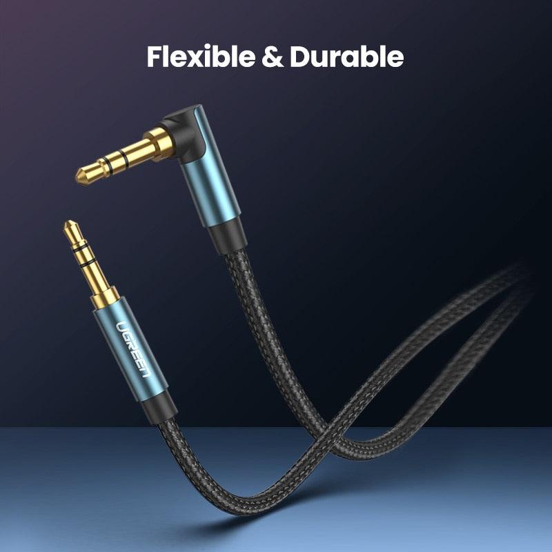 Câble auxiliaire HI-FI 3,5 mm mâle-mâle pour autoradio, casque, téléphone portable