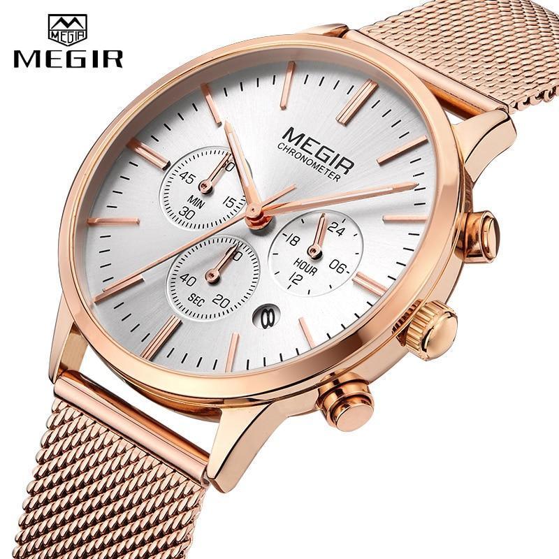 Nouvelles Montres Pour Femmes Dorées À La Mode Luxe Quartz Sport Étanche Montre-Bracelet Style Rond