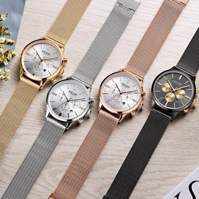 Nouvelles Montres Pour Femmes Dorées À La Mode Luxe Quartz Sport Étanche Montre-Bracelet Style Rond