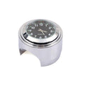 Horloge universelle de guidon de moto en chrome étanche 7/8", horloge de guidon de moto, modification de moto, support de guidon, horloge à quartz étanche, accessoires de montre, horloge lumineuse en aluminium, moto noire