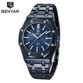 Montre de mode pour hommes Montre de luxe pour hommes en acier inoxydable Montre à quartz analogique Étanche Sport Militaire
