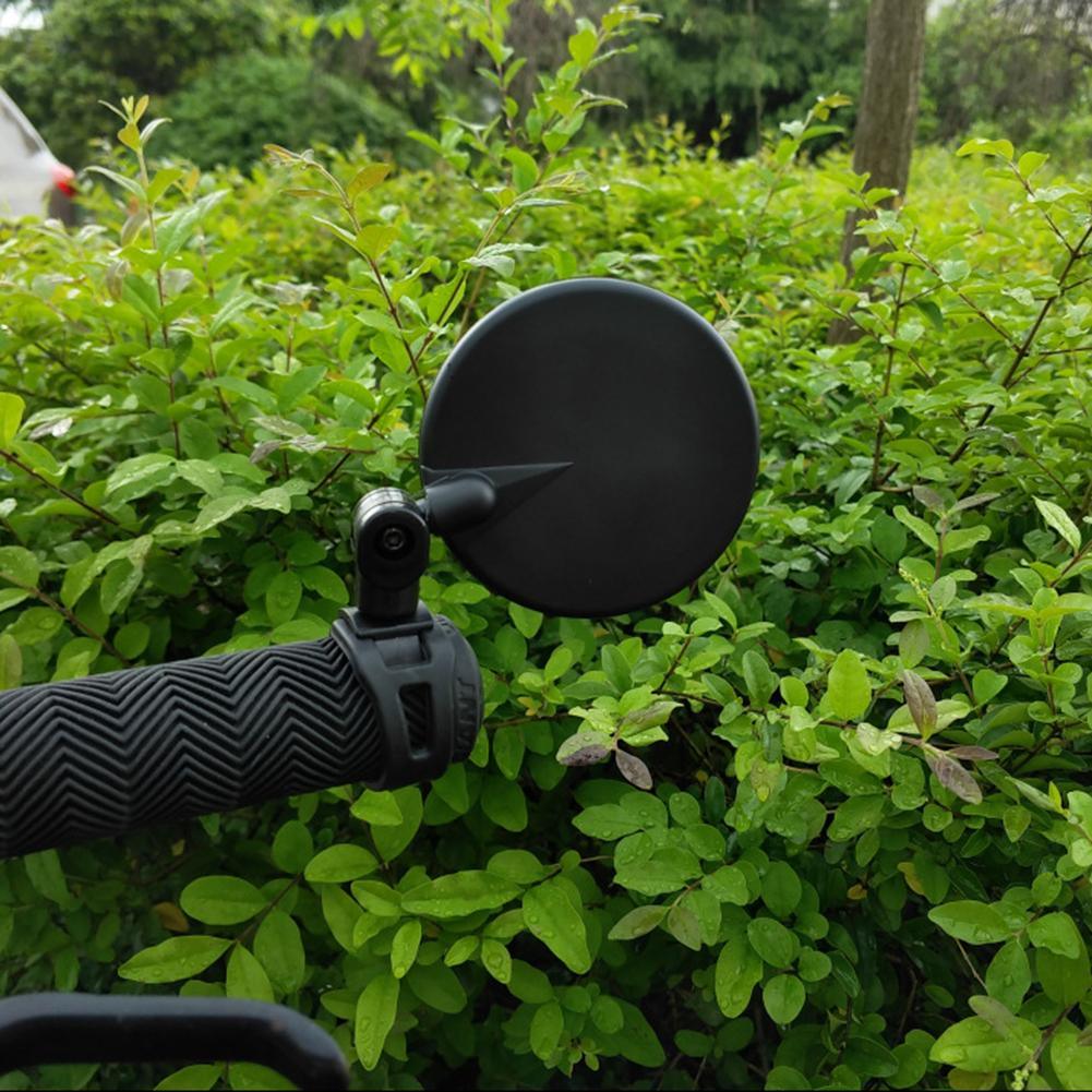 Rétroviseurs de vélo ronds pour guidon, rétroviseurs arrière de cyclisme en silicone avec miroir convexe grand angle, rétroviseurs de sécurité réglables et rotatifs pour VTT et vélo de route