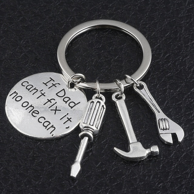 Porte-clés pendentif « Si papa ne peut pas le réparer, personne ne le peut »