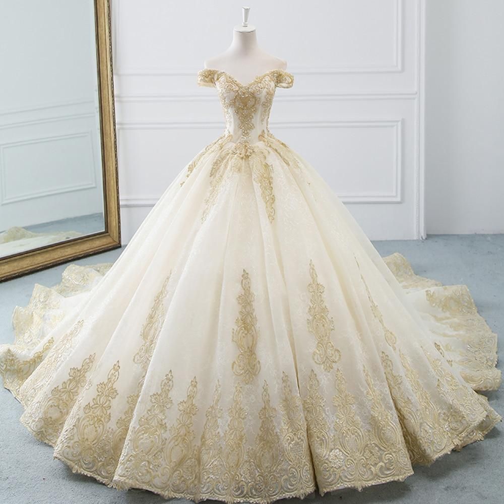Magnifique robe de mariée boule avec perles EDL110