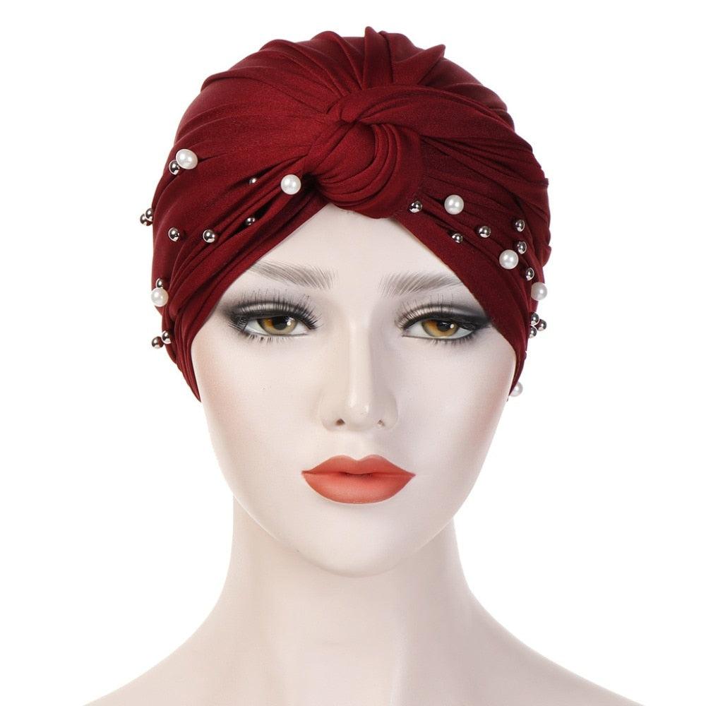Turban Hijab Bonnet Élégant Léger en Coton Doux, Foulard Arabe, Casquette, Bandana, Chapeau, Turbans Indiens et Africains, Bandeau Torsadé pour Femmes