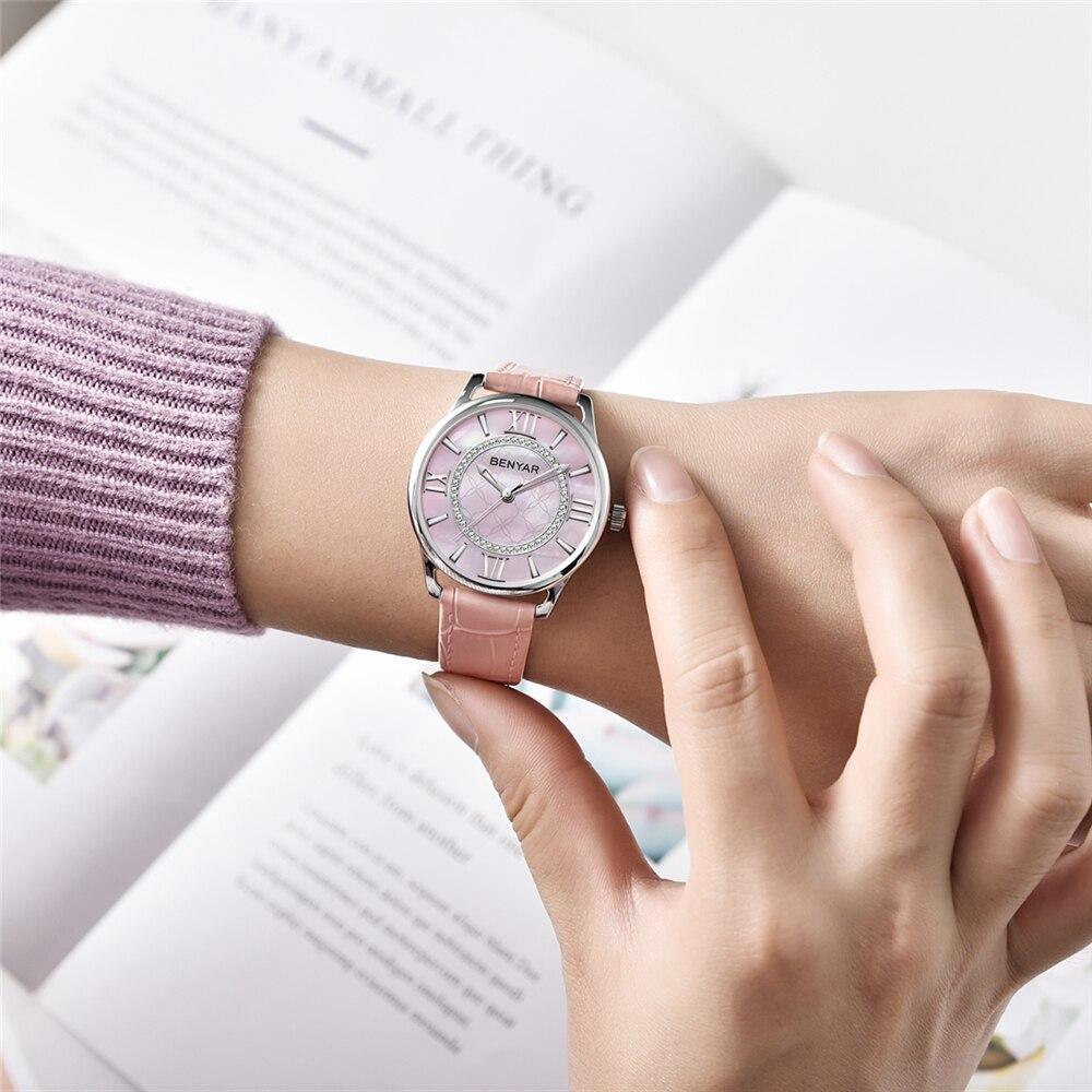 Montre-bracelet de luxe pour femmes, tendance, à quartz, avec strass, étanche, élégante