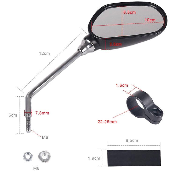 1 paire de rétroviseurs de vélo arrière, vue large pour vélo, cyclisme, réflecteur d'angle réglable gauche et droit, rétroviseurs réfléchissants à grand angle de rotation à 360° pour VTT, vélo de route, vélo électrique, trottinette électrique