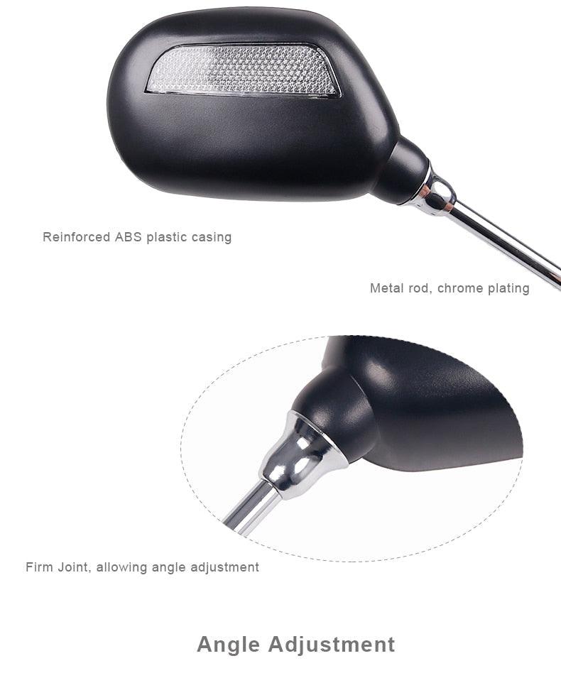 1 paire de rétroviseurs de vélo arrière, vue large pour vélo, cyclisme, réflecteur d'angle réglable gauche et droit, rétroviseurs réfléchissants à grand angle de rotation à 360° pour VTT, vélo de route, vélo électrique, trottinette électrique