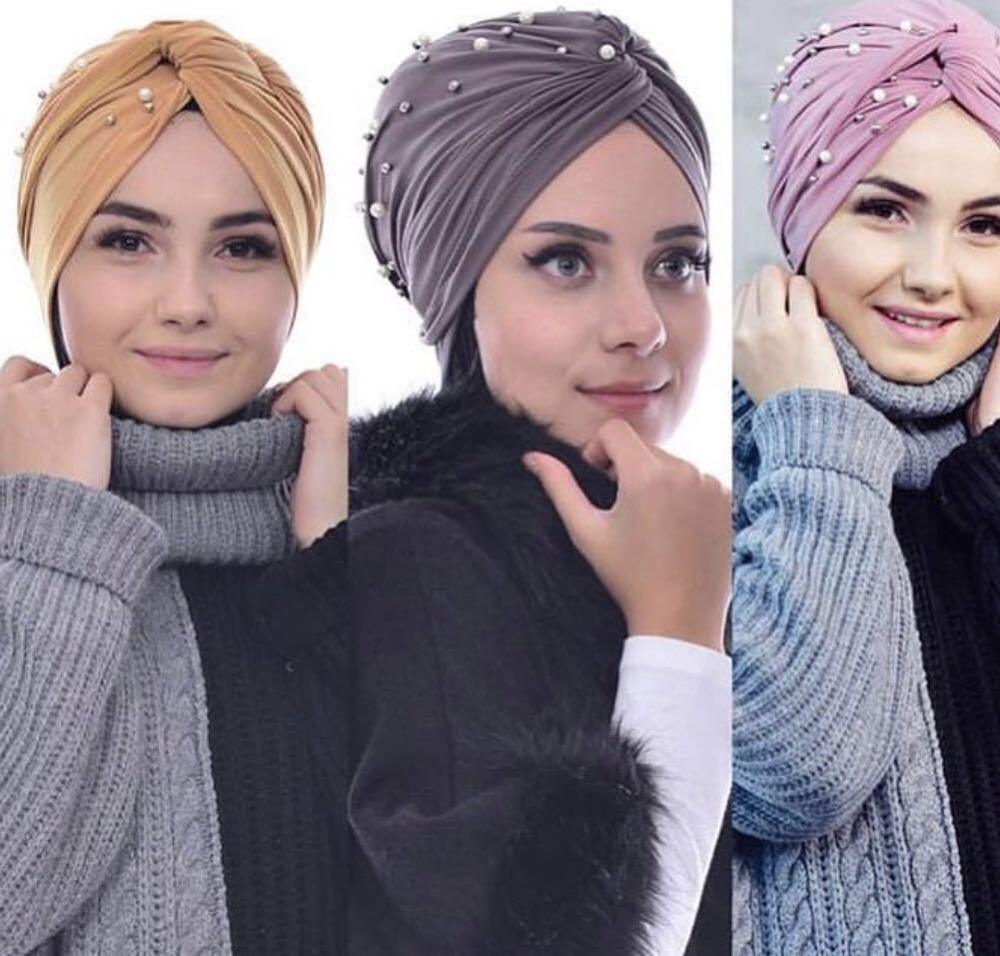 Turban Hijab Bonnet Élégant Léger en Coton Doux, Foulard Arabe, Casquette, Bandana, Chapeau, Turbans Indiens et Africains, Bandeau Torsadé pour Femmes