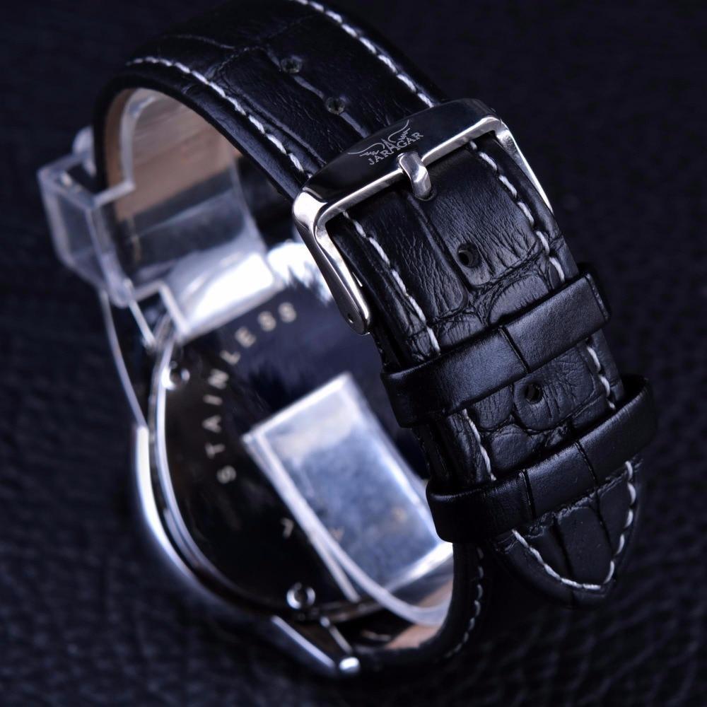 Montre-bracelet homme élégante, sport, forme triangulaire, de luxe, style course automobile, design moderne, bracelet en cuir noir classique.